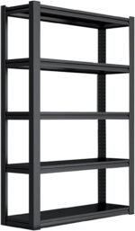 Adjustable 5 Tier Metal Storage Shelves Boltless Assembly Heavy Duty Racks for Warehouse Garage Basement Office (70x30x183cm) Durable and Versatile