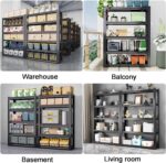 Adjustable 5 Tier Metal Storage Shelves Boltless Assembly Heavy Duty Racks for Warehouse Garage Basement Office (70x30x183cm) Durable and Versatile - Image 8