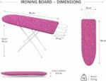 Toshionics Ironing Board 90cm x 34cm - Ironing Table with study Steel Legs | 4 Adjustable height Ironing Stand with steel Iron Rest Foldable Multicolor Design - Image 2