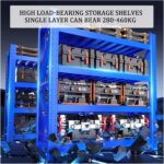 Garage Shelves 4-Tier Metal Shelving Unit, Adjustable Shelving Unit For Garage Basement Warehouse Workshop, Heavy Duty Garage Storage Shelves, Boltless Assembly(Yellow-B,120x40x200 cm) - Image 4
