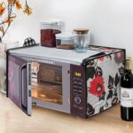 Glassiano Floral and Multi Printed Microwave Oven Cover for Samsung 21 Litre Convection Microwave Oven CE73JD-B/XTL, Black