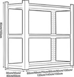 Garage Shelves Heavy Duty Storage Shelves, 3-Tier Adjustable Metal Shelving Unit, Boltless Assembly, Storage Rack For Garage Warehouse Basement Balcony Supermarket(60x40x103cm) - Image 3