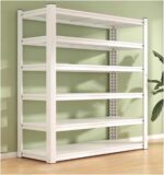 Heavy Duty Storage Shelves, 6-Tier Adjustable Garage Shelving Units, Boltless Assembly, Metal Storage Rack For Warehouse Basement Pantry Office(140x50x198cm)