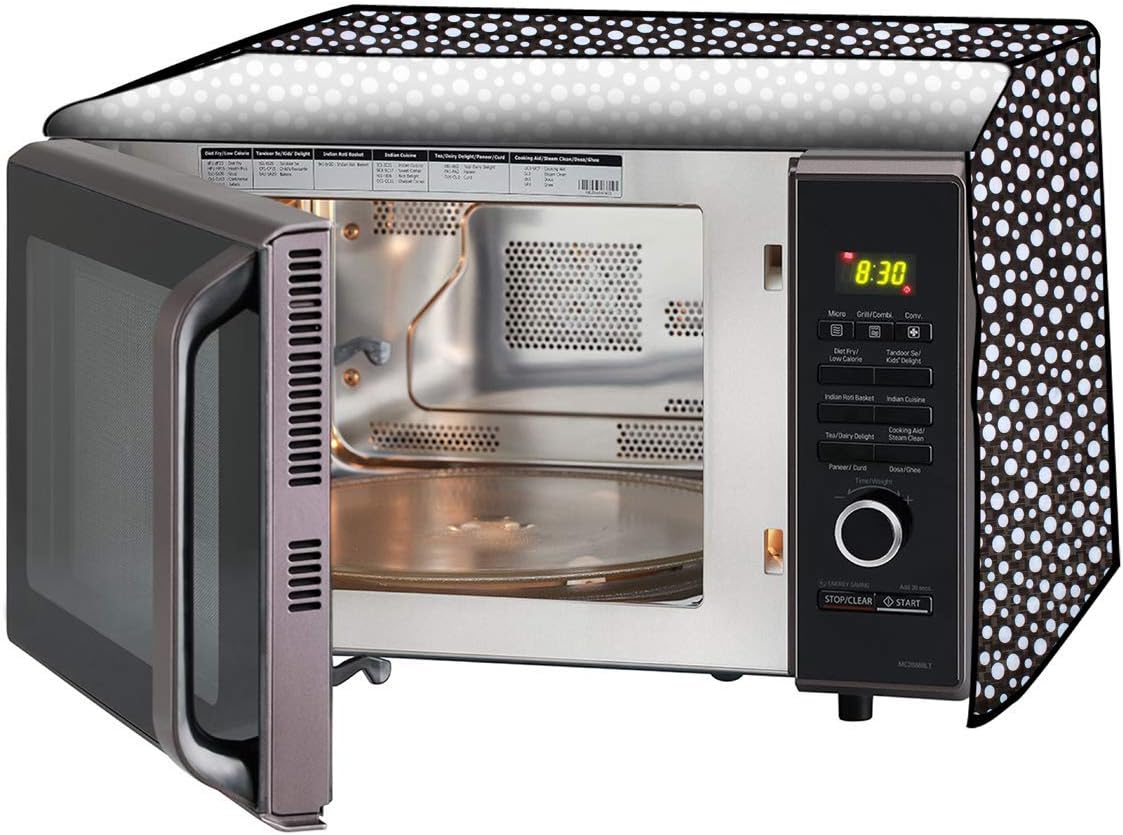 1780626334_71y5Bg4UxqL._AC_SL1500_.jpg Stylista Microwave Oven Cover for LG 28 L Convection Microwave Oven MJ2886BFUM, Polka dot Pattern - Image 1