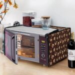 Glassiano Floral Brown Printed Microwave Oven Cover for LG 28 Litre Convection Microwave Oven MC2846BCT