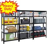 Steel Storage Rack Heavy Duty Shelving Unit with 5 Adjustable Shelves for Garage, Home Work Area 35’’L x 16”D x 71’’H (Black) - Image 5