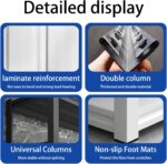 5-Tier Metal Shelving Unit - Adjustable Industrial Sto Rack for Ga Basement & Warehouse 72" H x 35" W x 20" D Easy Assembly White Steel - Image 6
