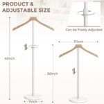 OLV Mannequin Torso, Adjustable Shirt Display Stand 30 to 41 Inches Height, Stable Dress Form Clothing Display Stand for Vendor, Portable Garment Rack for Cap and Gown, Solid Wood - Image 4