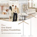 OLV Mannequin Torso, Adjustable Shirt Display Stand 30 to 41 Inches Height, Stable Dress Form Clothing Display Stand for Vendor, Portable Garment Rack for Cap and Gown, Solid Wood - Image 7