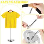 Sintuff Adjustable T Shirt Display Flexible Shoulder Stand Shirt Rack Portable Hanging Black Metal Clothes Hanger Rack for Clothing Garment Coat Retail Vendor, Height 16-27.9 Inch (2 Pcs) - Image 3