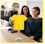 Sintuff Adjustable T Shirt Display Flexible Shoulder Stand Shirt Rack Portable Hanging Black Metal Clothes Hanger Rack for Clothing Garment Coat Retail Vendor, Height 16-27.9 Inch (2 Pcs) - Image 5