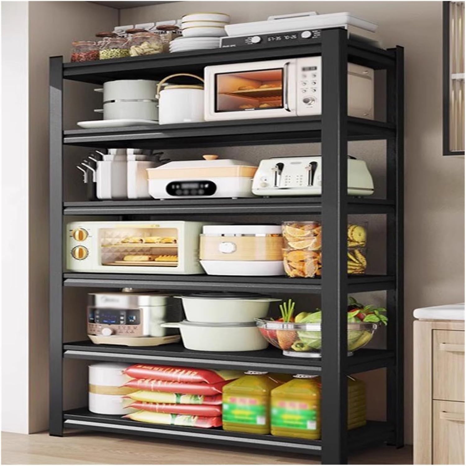 1780815212_71QdZlcgdcL._AC_SL1500_.jpg Garage Shelves Heavy Duty Storage Shelves, 6-Tier Adjustable Garage Shelving Units, Boltless Assembly, Metal Storage Rack For Warehouse Basement Pantry Office(100x35x183cm) - Image 1