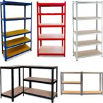 5 Tier Boltless Metal Shelving Unit Sturdy Steel Racks with 175kg Load Capacity per Shelf Perfect for Storage and nization in Garage Warehouse or Home.