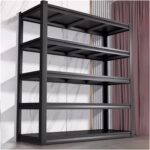 5-Tier Metal Shelving Unit, Heavy Duty Adjustable Storage Rack, Boltless Assembly, Industrial Utility Shelf Rack For Supermarket Kitchen Balcony(150x30x160cm)