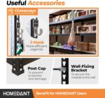 HOMEDANT 5tier Metal Shelving Unit Adjustable Garage Storage Utility Rack Heavy Duty Shelves Organization Multipurpose Shelf Warehouse Basement Kitchen Living Room pantry 35.9 L x 16.2 W x 71.3 H1Pack - Image 7