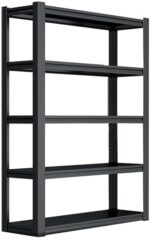 Heavy Duty 5-Tier Metal Storage Shelves Adjustable Boltless Shelving Rack for Garage Warehouse Basement & Pantry nization Easy Assembly Steel Construction