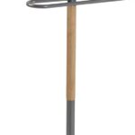 Versa Holstebro Modern Multifunctional Night Stand with 2 Hangers or Hangers for Men's or Women's Clothes, Measures (H x L x W) 112 x 28.7 x 46.5 cm, Metal and Wood, Grey