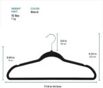 Red Dot Gift 10-Pack Black Non-Slip Velvet Hangers 45cm With 360 Degree Rotatable Hook - Durable & Slim - Non Slip Hangers for Coat Hangers - Pant Hangers… - Image 2