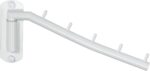 Alise Swing Clothes Hanger Rack,Garment Racks Wall Mount Clothes Bar-Hanger Holder Hooks Heavy Duty Folding Drying Rack Space Saving Clothing Hanging System Closet Storage Organizer,White,GGYJ1005-W