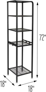 Honey-Can-Do 5-Tier Garage Storage Shelving Unit, Black SHF-09841 Black - Image 3