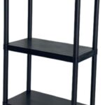 Top Home Solutions 5 Tier 60cm Wide Heavy Duty Black Plastic Shelving Unit Storage Organiser Garage Pantry Racking Shelf Shelves Workbench Workman Bays Racking Tools Paint Stationary Parts (1)