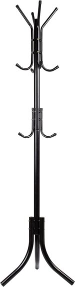 DEEP SLEEP EVERY NIGHT Mind Reader COATRACK11 Standing Metal Coat Rack Hat Hanger 11 Hook for Jacket, Purse, Scarf Rack, Umbrella Tree Stand NQ-30049 - Image 2