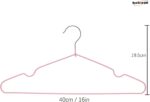 Red Dot Gift® 30-Pack Metal Hanger Shirt Hangers Wire Hanger 40cm Strong Anti-Slip Hangers Space Saving Rubber Coated Hangers Heavy Duty Hangers (30, Baby Pink) - Image 2