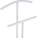 Versa Begna Modern Multi-Functional Valet with 2 Hangers or Coat Hooks for Men or Women Clothing Size 100 H x 28.5 L x 45 W cm, Steel, Black - Image 3