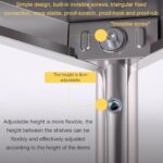 5 Tier Adjustable Stainless Steel Shelving Unit Heavy Du Standing Shelf for Home Kitchen Office Ga & Restaurant Sto Soluts - Image 4