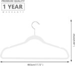 Red Dot Gift 10-Pack White Non-Slip Velvet Hangers 45cm With 360 Degree Rotatable Hook - Durable & Slim - Non Slip Hangers for Coat Hangers - Pant Hangers… - Image 2