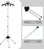 Adjustable T Shirt Display Stand, 32-63 inch T Shirt Display for Adult, Portable Hanging Clothes Display, Hanger Rack for Retail, Boutique, Vendors, Trade Shows, Store, Events(Black) - Image 5