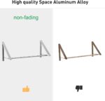 Laundry Room Drying Rack Wall Mounted Clothes Hanger Folding Wall Coat Racks Aluminum Home Storage Organiser Space Savers Silver 2 Rakcs with Rod - Image 6
