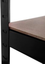 Home Vida 5 Tier Black Heavy Duty Adjustable Steel Garage Shelving Unit (H) 1800mm (W) 900mm - 875kg Weight Capacity - Image 7
