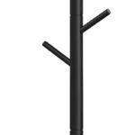 VASAGLE RCR004B01 Wooden Coat Stand with 8 Hooks, 3 Adjustable Heights for Clothes, Hats, Bags, Entryway, Living Room, Bedroom, Office, Black