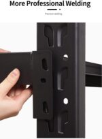 Heavy Duty Durable Metal Bolted Warehouse Garage Office Storage Racks Standing Shelves 4 Tier Utility Adjustable Shelves 300kgs (200D x 60W x 200H), Black - Image 2