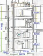5 Tier Adjustable Stainless Steel Shelving Unit Heavy Du Standing Shelf for Home Kitchen Office Ga & Restaurant Sto Soluts - Image 2