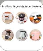 Heavy Du 3 5 Tier Adjustable Metal Sto Rack Kitchen er's Shelf Versatile Shelving Unit for Ga Office Living Room Outdoor Black 50x35x118cm - Image 8
