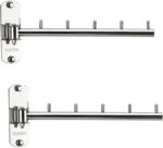 Wall Mounted Clothes Hanger,Stainless Steel Hook Holder,Space Saving Clothing Hanging System Closet Storage Organizer Drying Rack Coat Hook for Bathroom,Bedroom,Laundry Room (Stainless Steel(1 pcs))