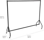 Amazon Basics Clothes Rail Garment Rail, 1.82 x 1.52 m, Black - Image 6