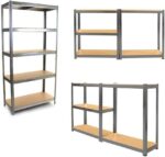 5 Tier Boltless Metal Shelving Unit Heavy Duty Steel Storage Rack 175kg Load Capacity per Shelf Perfect for nizing Garage Warehouse or Home Use - Image 3