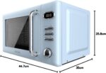 Cecotec Digital Microwave with Grill of 20 L Proclean 5110 Retro Blue. 700 W in 5 levels, Timer up to 60 minutes, 8 Programs and Defrost, Vintage Design in Blue - Image 6