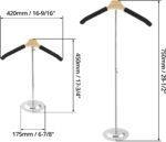 QWORK Adjustable Metal T-Shirt Display Stand, 2 Pack Foam & Wire Clothes Hanger Rack -16" to 28" for Coat Clothing Garment Retail, Craft Show - Image 6