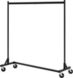 Hoctieon Z Rack, Rolling Clothes Racks with Z-Base, Heavy Duty Garment Rack, Clothing Racks for Hanging Clothes, Sturdy Metal Hanging Holder, Clothes Organizer Rack, Black - Image 9