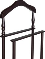 Proman Products with Wooden Hanger, Trouser Bar & Tie Bar, Walnut Twin Valet - Image 2