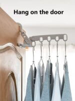 Folding Clothes Hanger, Portable Mini Drying Rack Closet Organizer Space Saver for Indoor, Travel, Camping - Image 4