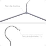 HOUSE DAY Metal Hangers Plastic Hangers 20 Pack - Shirt Hangers for Clothes Space Saving Clothes Hangers Rubber Coat Hangers for Adult Heavy Duty Hangers Strong Anti-Slip Hangers Wire Hangers - Image 3