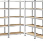 Heavy-Duty 5-Tier Shelving Units, Set of 4 Steel Storage Racks, Boltless Assembly, Adjustable Shelves for Garage & Shed, 1325 kg Load Capacity - Silver Storage Solution