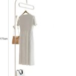 Beauenty Metal Clothes Stand, 175 cm Modern Coat Hanger with 3 Hooks and Durable Slate Base, Freestanding Clothes Hat Hanger Stand for Bedroom, Office, Hallway, Entryway, Living Room (White)