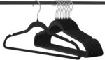 ManGotree 20-Pack Black Non-Slip Velvet Hangers 45cm With 360 Degree Rotatable Hook - Durable & Slim - Non Slip Hangers for Coat Hangers - Pant Hangers… - Image 5