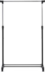 Amazon Basics Clothes Rail with Wheels, Chrome, 91.5-145cm x 42cm x 134-161cm - Image 2